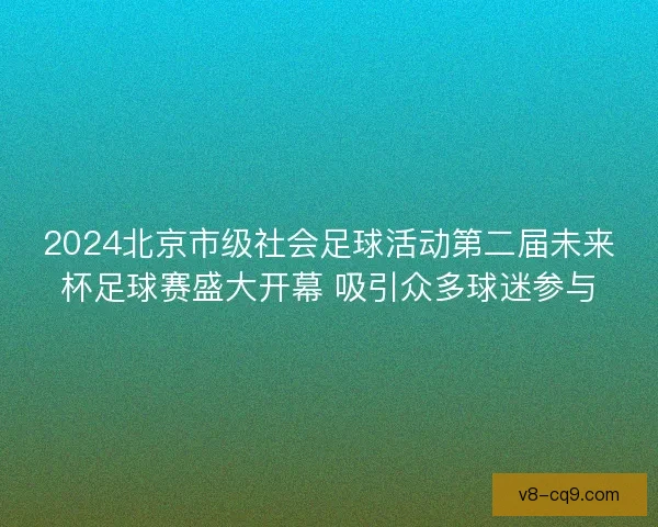 2024北京市级社会足球活动第二届未来杯足球赛盛大开幕 吸引众多球迷参与 2024北京市级社会足球活动第二届未来杯足球赛盛大开幕 吸引众多球迷参与